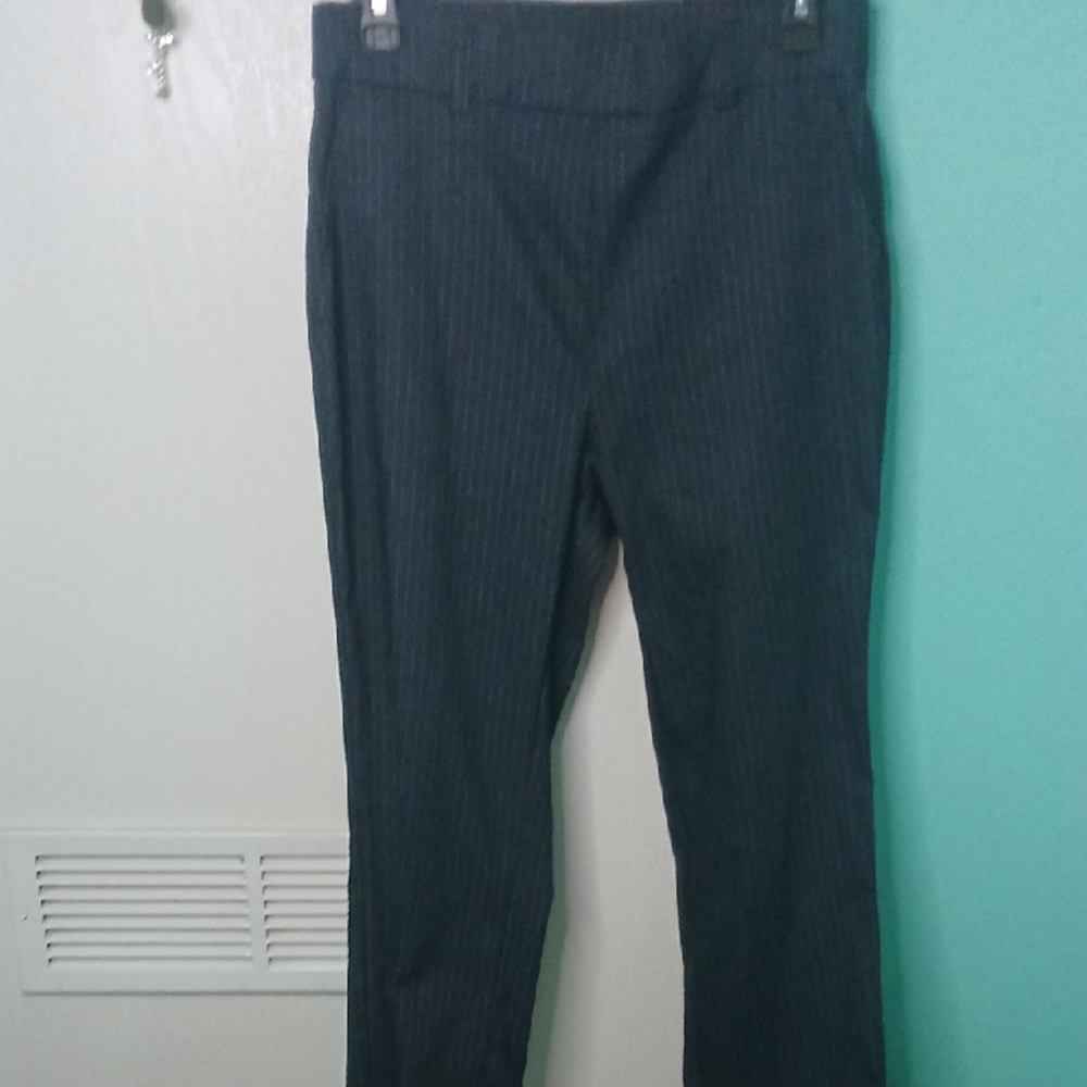 Rafaella Women's Dark Pinstripe Straight Leg Pants